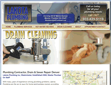 Tablet Screenshot of lakotaplumbing.com